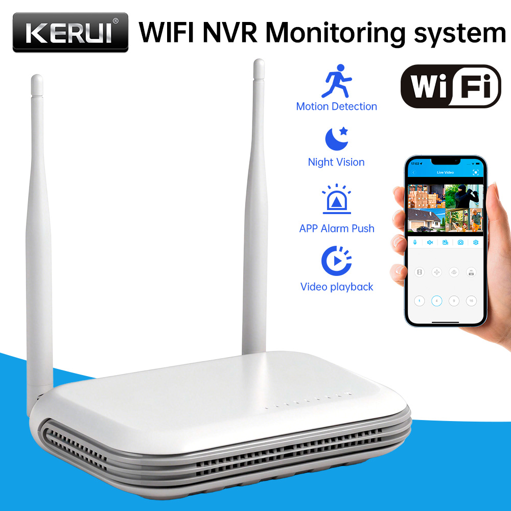 Home Security Monitor - KERUI Mini Network WIFI 8CH NVR
