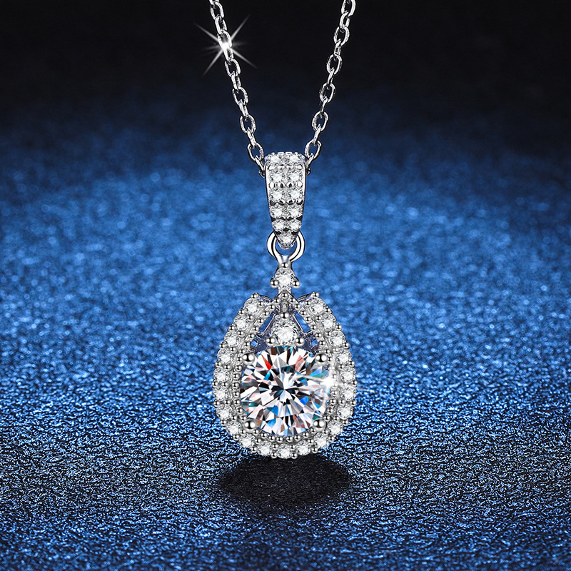 Home Security Companies - Moissanite Water Drop Pendant Clavicle Chain