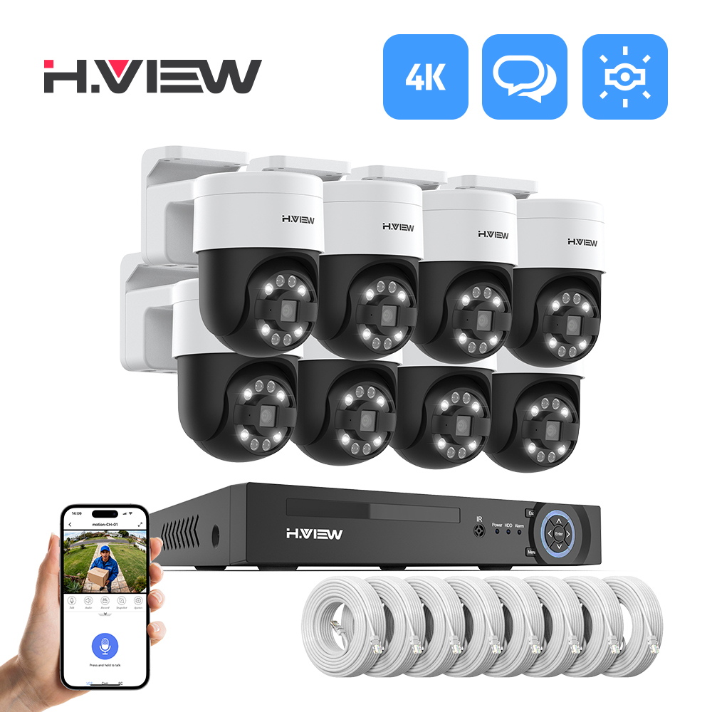 H.view 8Ch 4K 5MP 8MP Cctv Sec - Home Security Camera System incelemesi ve fiyatı