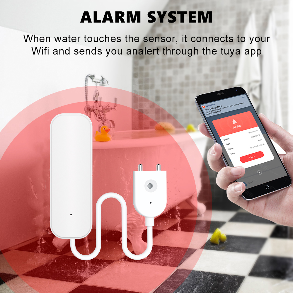 WiFi/Zigbee Water Sensor Tuya  - Home Security Monitor incelemesi ve fiyatı