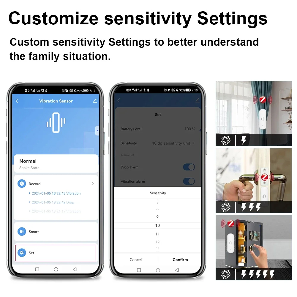 Smart ZigBee Vibration Sensor  - Home Security Monitor incelemesi ve fiyatı