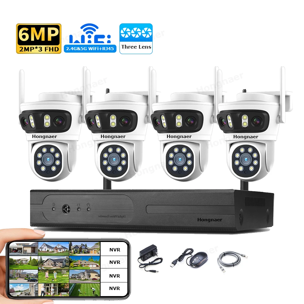 2026 Hongnaer 6MP 4CH 3 Lens 2 - Home Security Camera System incelemesi ve fiyatı