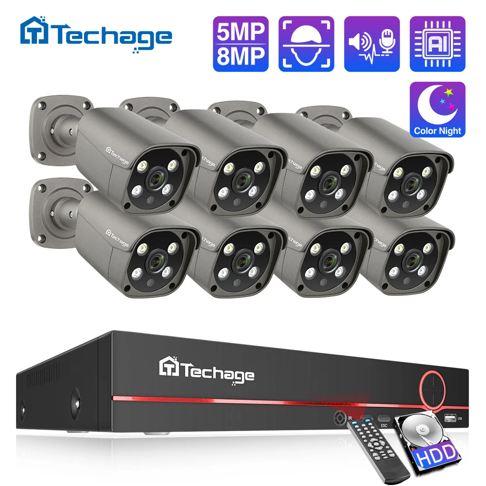Techage 8CH 5MP 8MP Security C - Home Security Camera System incelemesi ve fiyatı