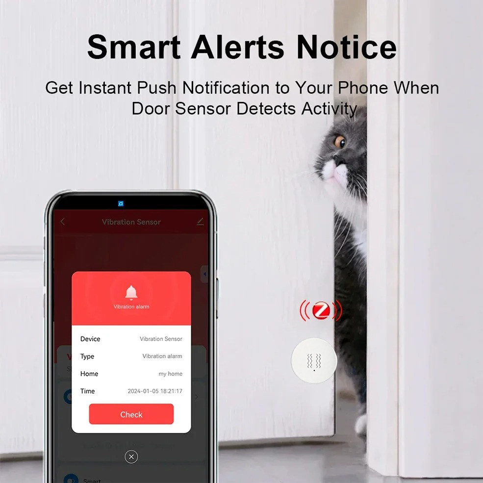 Tuya ZigBee Smart Vibration &  - Home Security Monitor incelemesi ve fiyatı