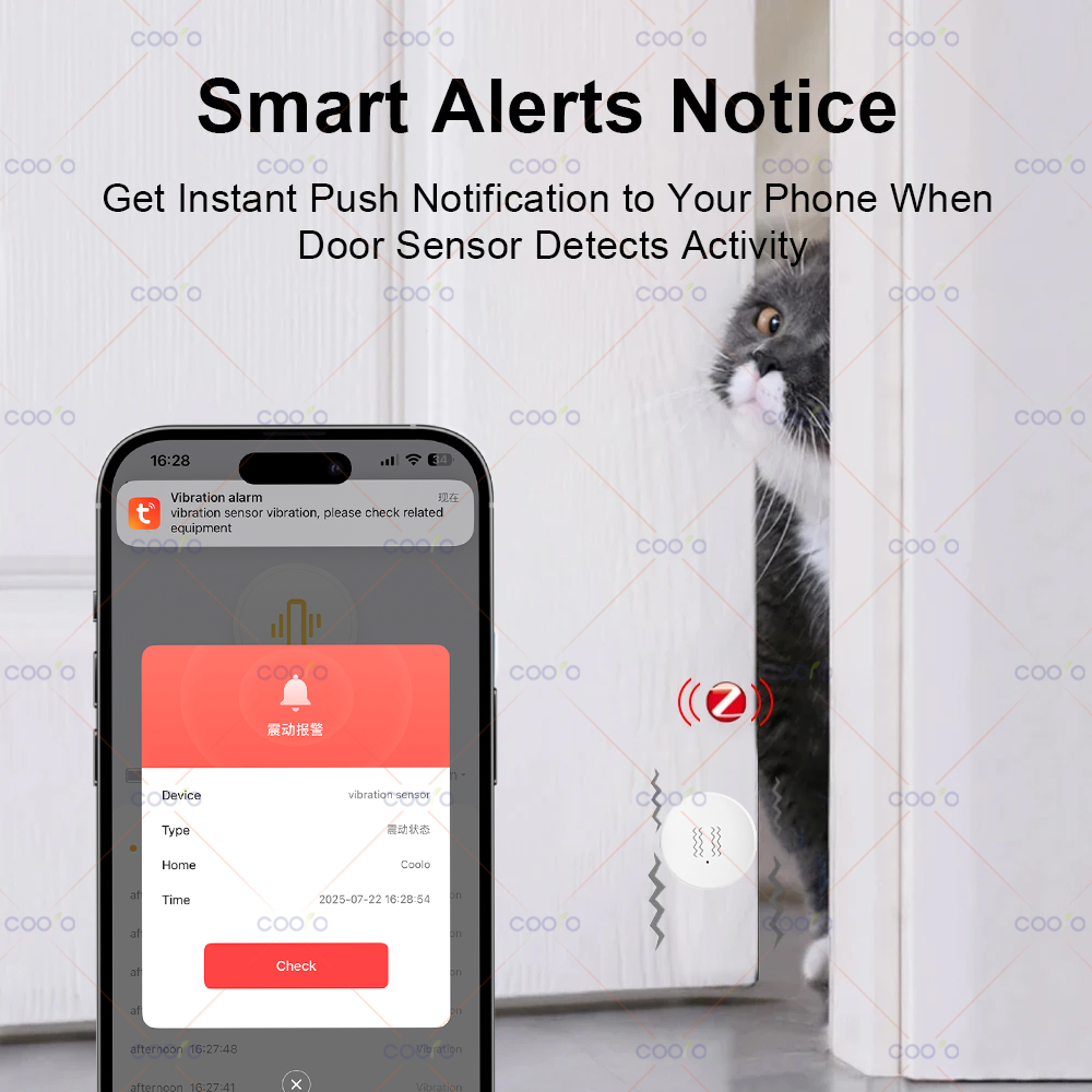 ZigBee Tuya Smart Vibration Se - Home Security Monitor incelemesi ve fiyatı