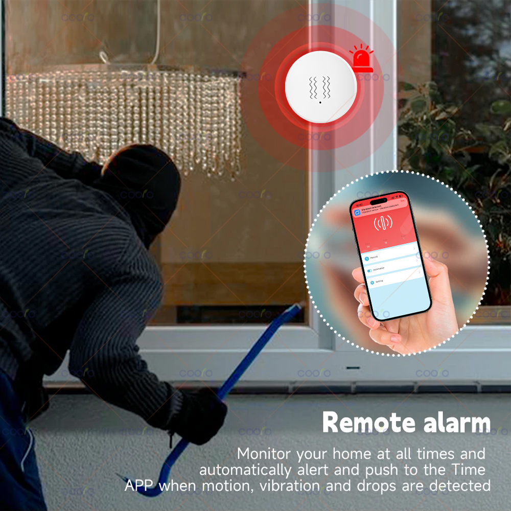ZigBee Tuya Smart Vibration Se - Home Security Monitor incelemesi ve fiyatı