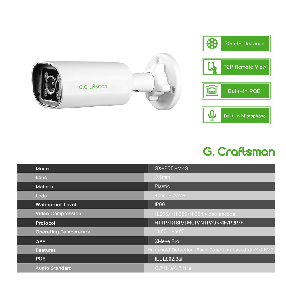 C GC PB 4MP POE IP Camera,Buil - Home Security Monitor incelemesi ve fiyatı