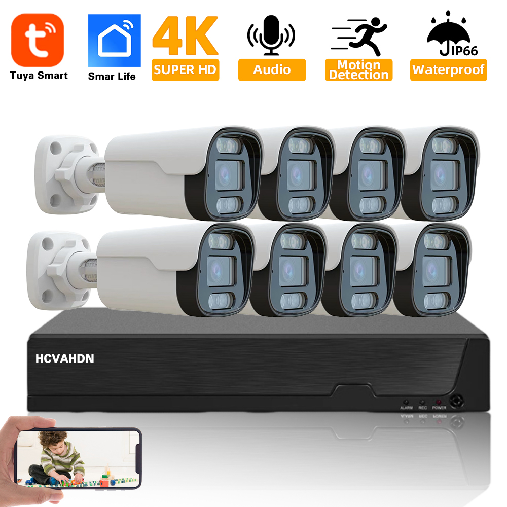 4K 8MP TUYA Security Kit 8CH P - Home Security Camera System incelemesi ve fiyatı