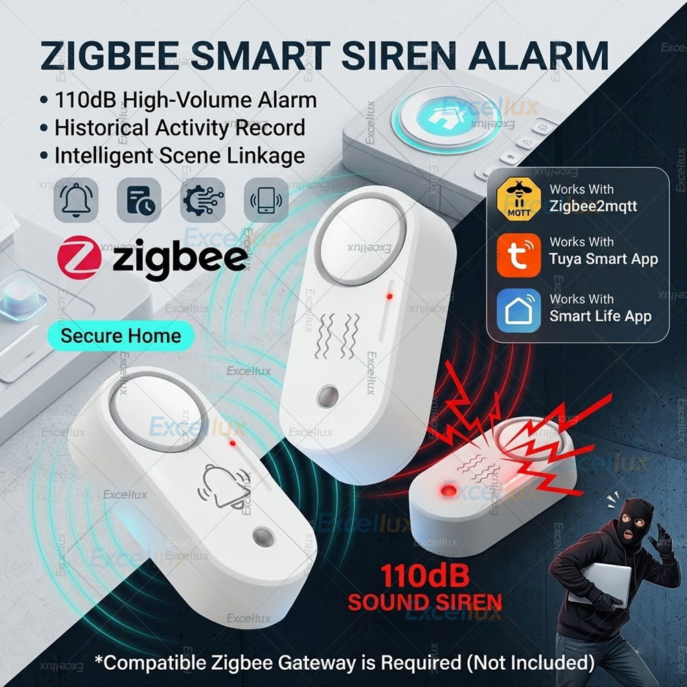 Zigbee Smart Siren Alarm 110dB - Home Security Options incelemesi ve fiyatı